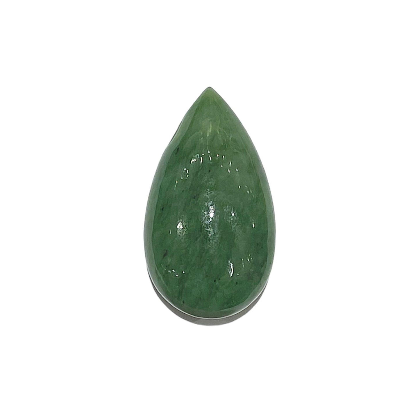 Pendentif goutte Jade néphrite percé sur le côté