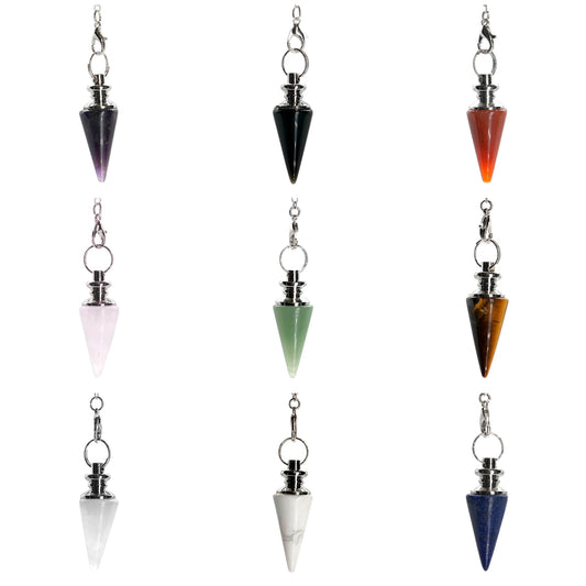 Pendule forme petit cone (11 pierres disponible)