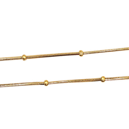 10 chaînes en acier inoxydable dorée modèle 2 B