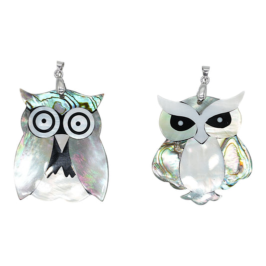 Pendentif ormeau hibou