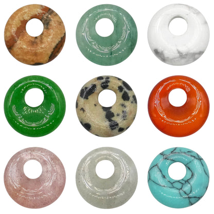 Lot de 10 donuts — trou 5 mm (19 pierres disponible) - Foliesbijoux