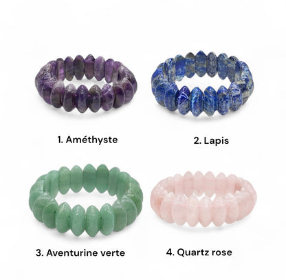 Bracelet facetté AA+ 9x22x10 mm (12 pierres disponible) #3