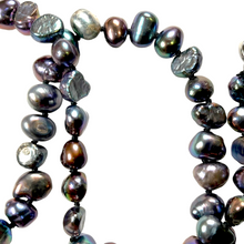 Load image into Gallery viewer, Collier en perles d’eau douce noire N-3
