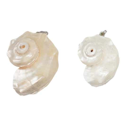 Pendentif forme coquillage avec picot en nacre (dorée ou argenté)