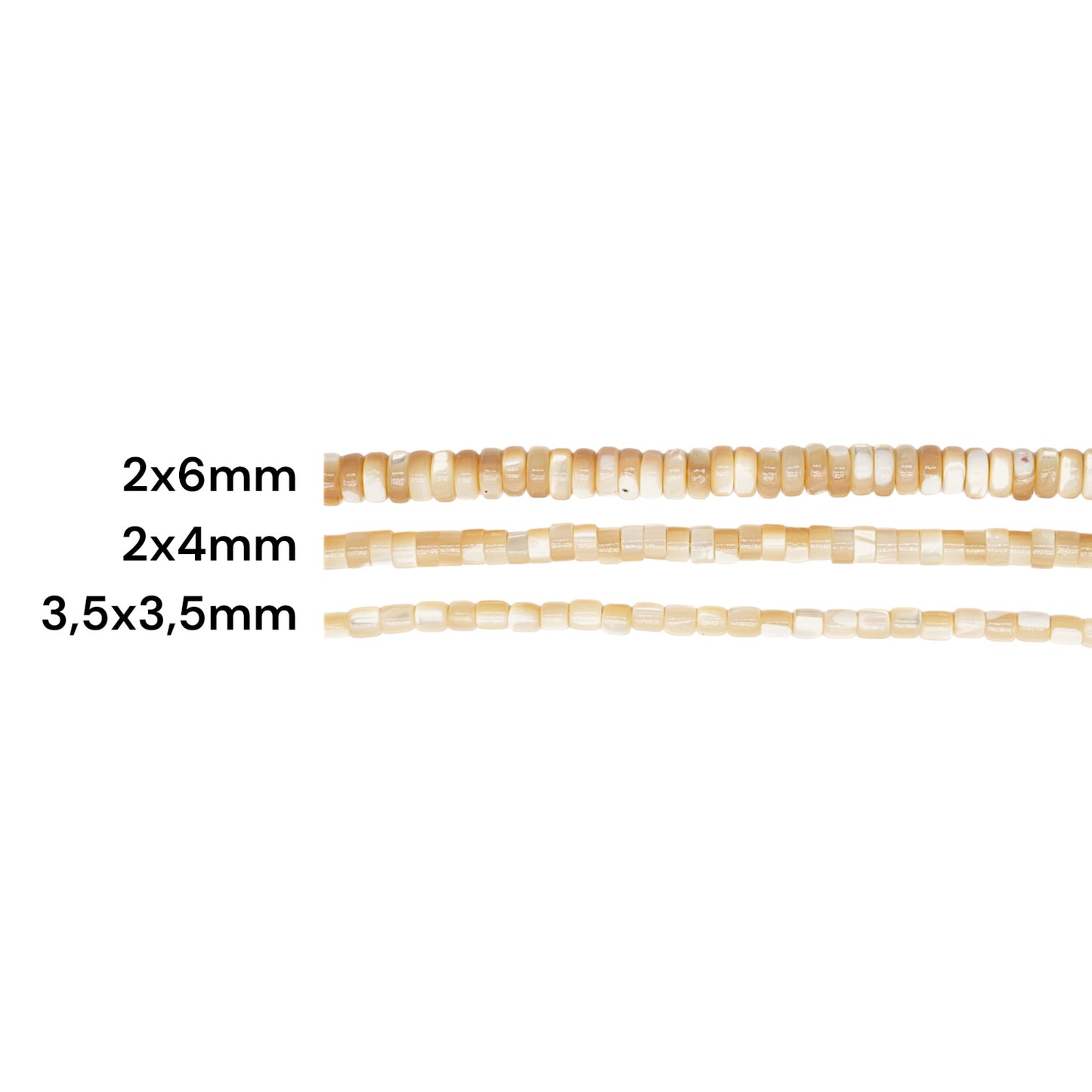 Fil de nacre dorée forme rondelle (3 tailles disponible)