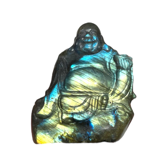 Figurine Bouddha en Labradorite pièce unique 7x6x2cm numéro B4