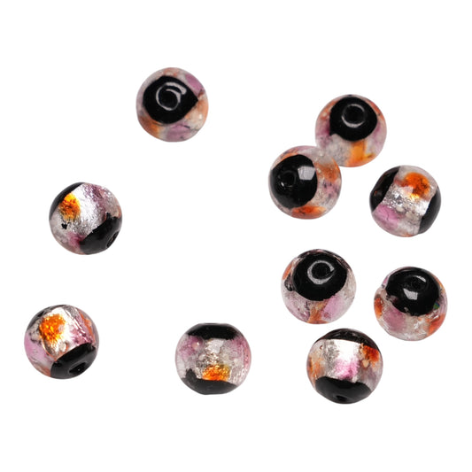 10 perles lucioles Hotaru d’Okinawa orange rose #21