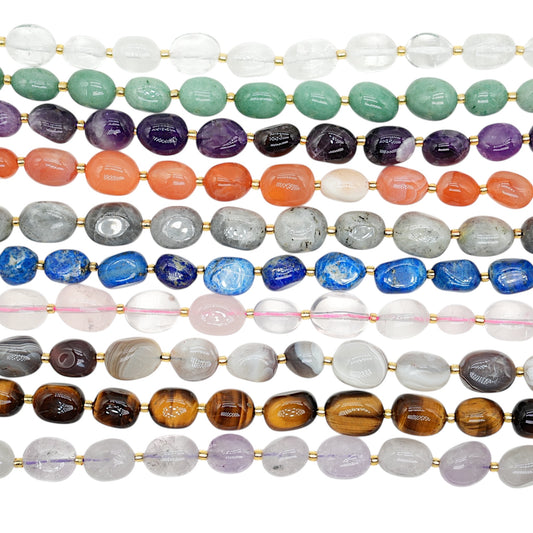 Fil de perle 12x16 mm en pierre naturelle (10 pierres disponible)