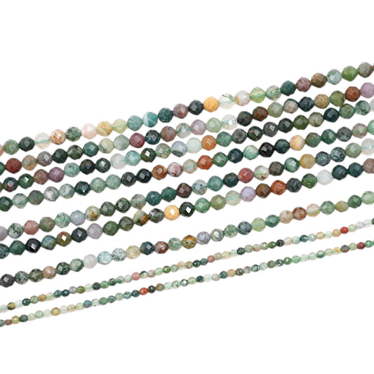 Fil de perles facettées Agate mousse A