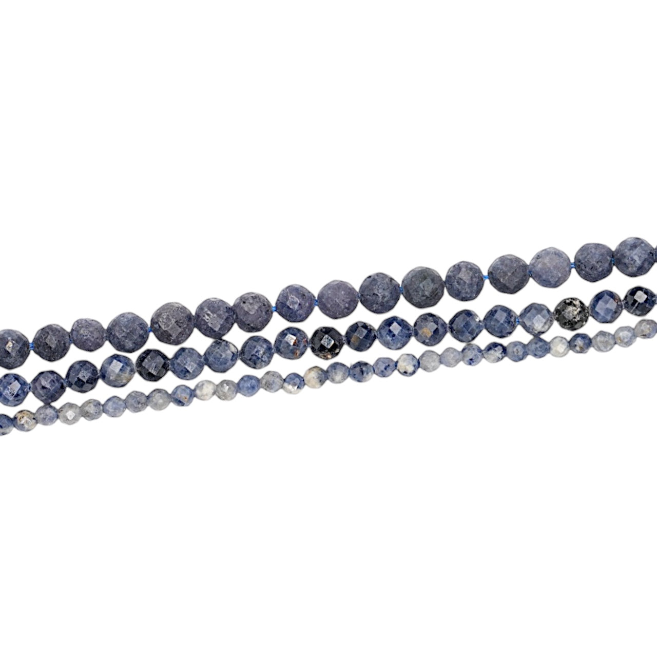 Fil Saphir en perle facetté