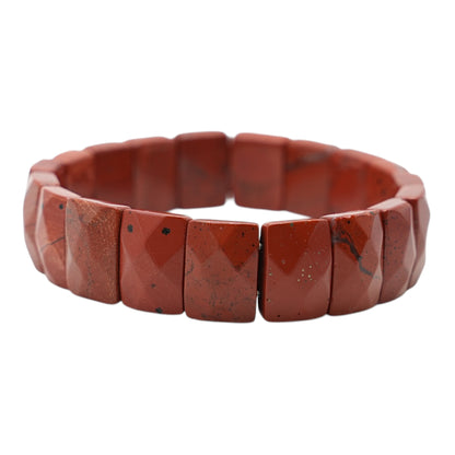 Bracelet à 2 trous facetté AA+ 11x15 mm rectangulaire (26 pierres disponibles) #6 NEW