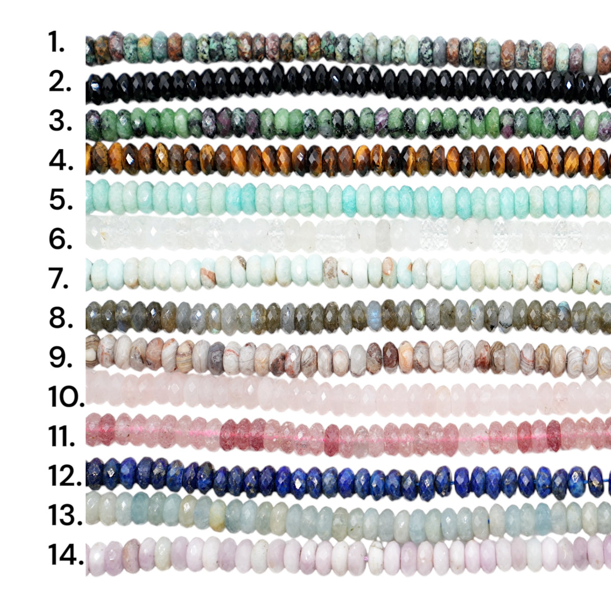 Fil de perle rondelles facetté 8x3 mm (14 coloris disponible)