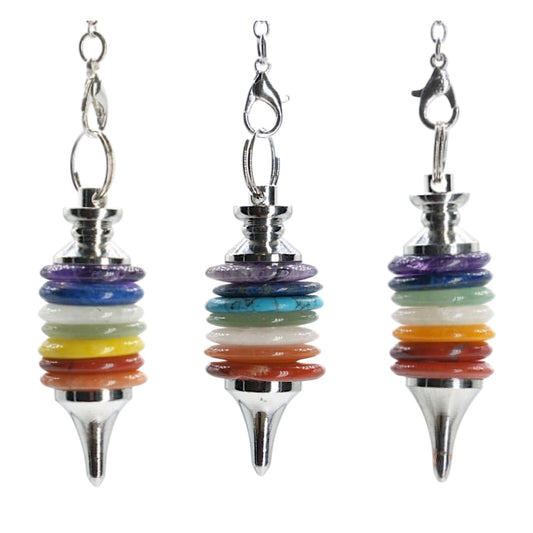 Pendule Donut rondelle 7 Chakras (choix aléatoire)