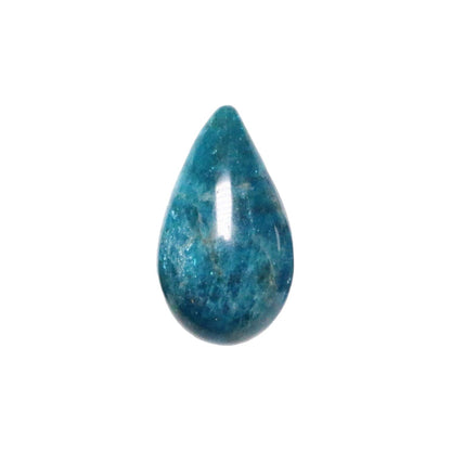 Pendentif goutte Apatite bleue percé sur le côté