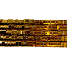 Load image into Gallery viewer, Fil de perle Hématite electroplaqué bronze HEB-10
