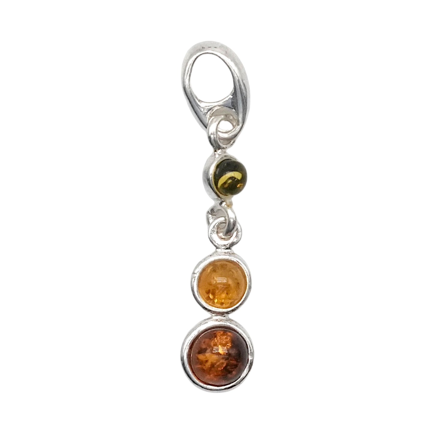 Pendentif ambre & argent #47