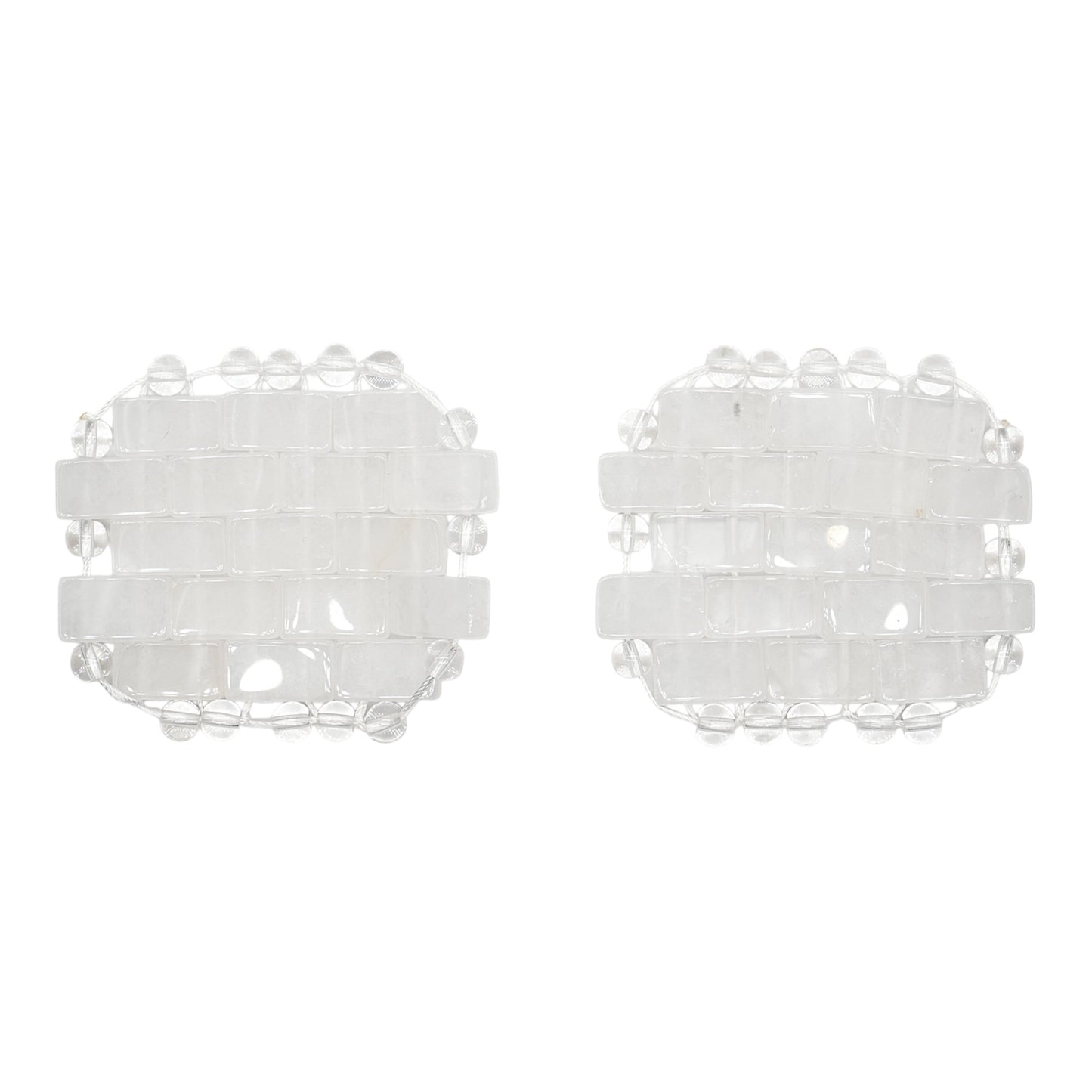 Un lot de 2 Patchs pour les yeux en Cristal de roche 6x6,5 cm