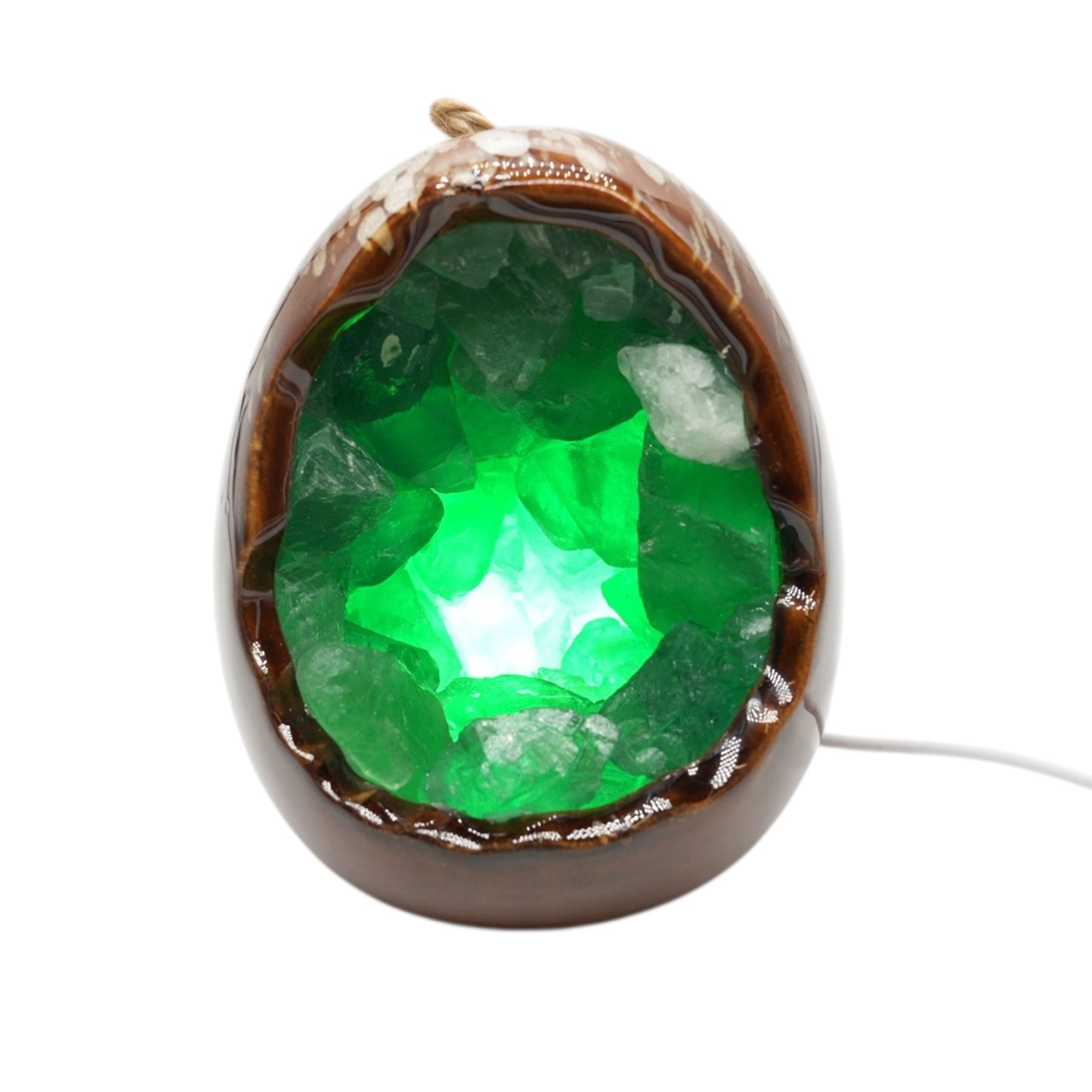 Lampe en oeuf en Fluorine & en céramique