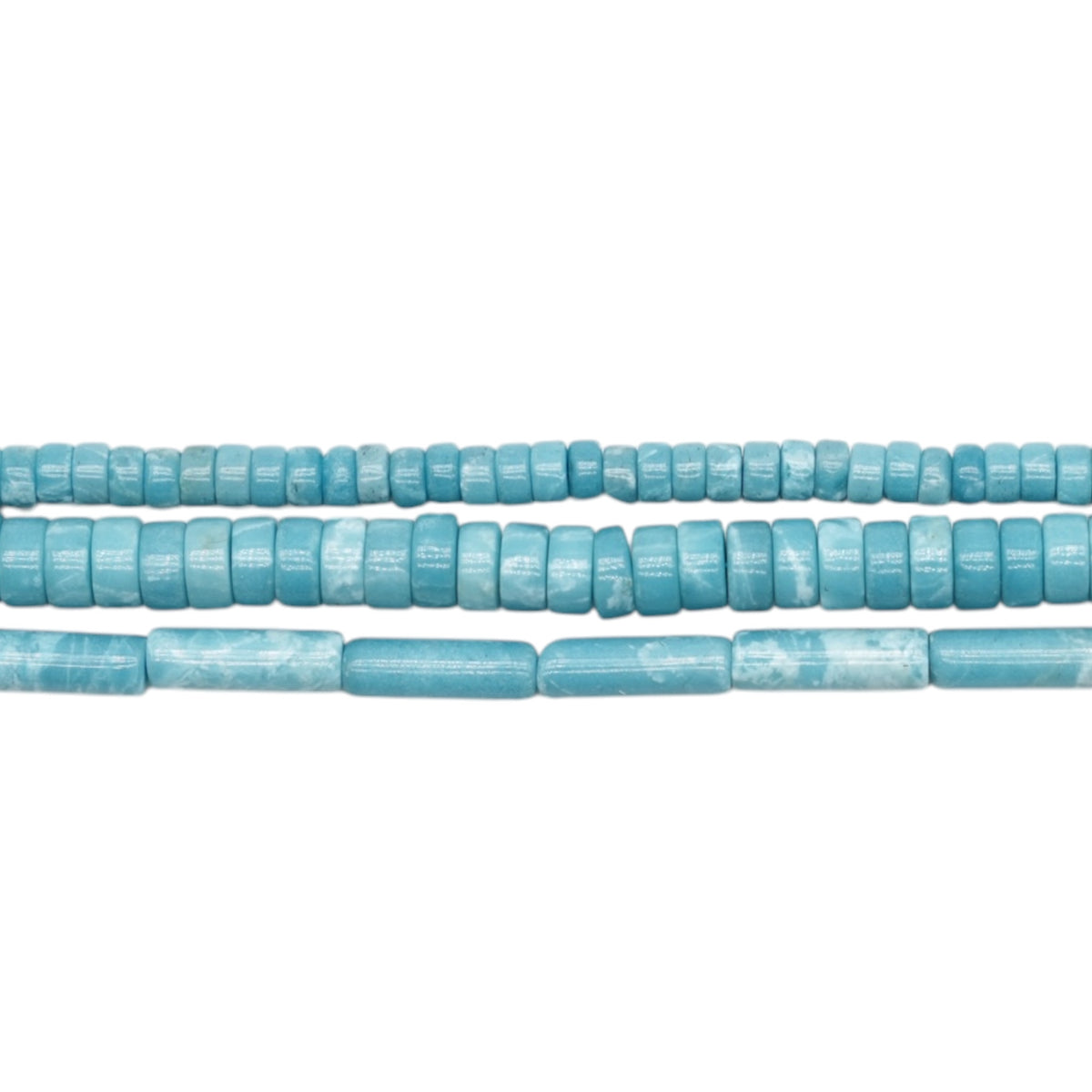 Fil de pierre rondelle Larimar du Brésil (3 tailles disponible)