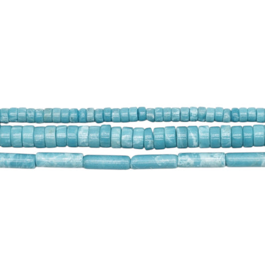Fil de pierre rondelle Larimar du Brésil (3 tailles disponible)