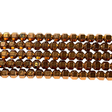 Load image into Gallery viewer, Fil de perle Hématite electroplaqué bronze HEB-3
