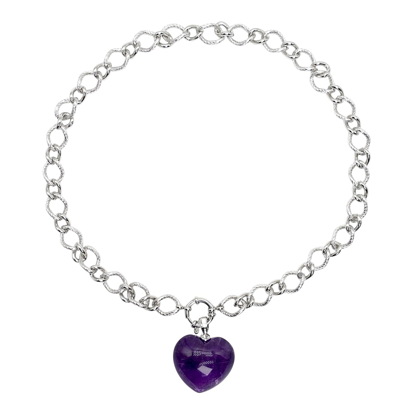 Chaîne de collier fermoir boué en acier inoxydable argenté référence CHA (5 modèles disponible) (Pendentif non inclus)