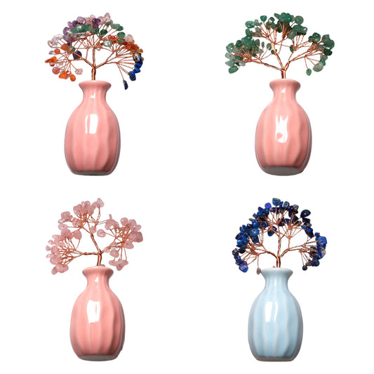 Arbre de vie avec vase en céramique - Foliesbijoux