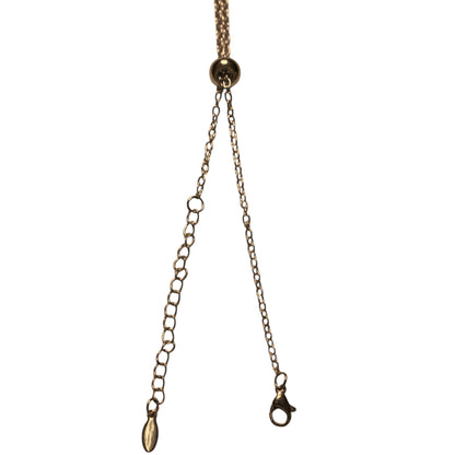 Collier porte pierre 50 cm acier inoxydable doré (pierre non incluse)