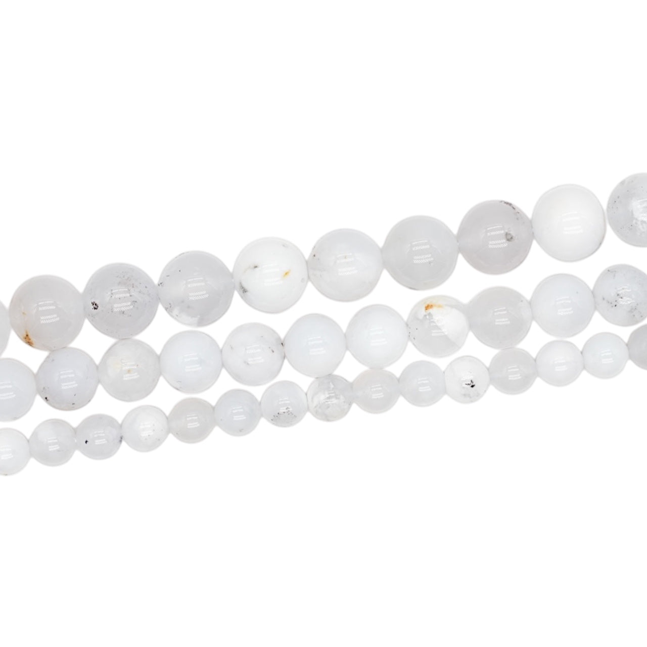 Fil de perle Opale Blanche AAA