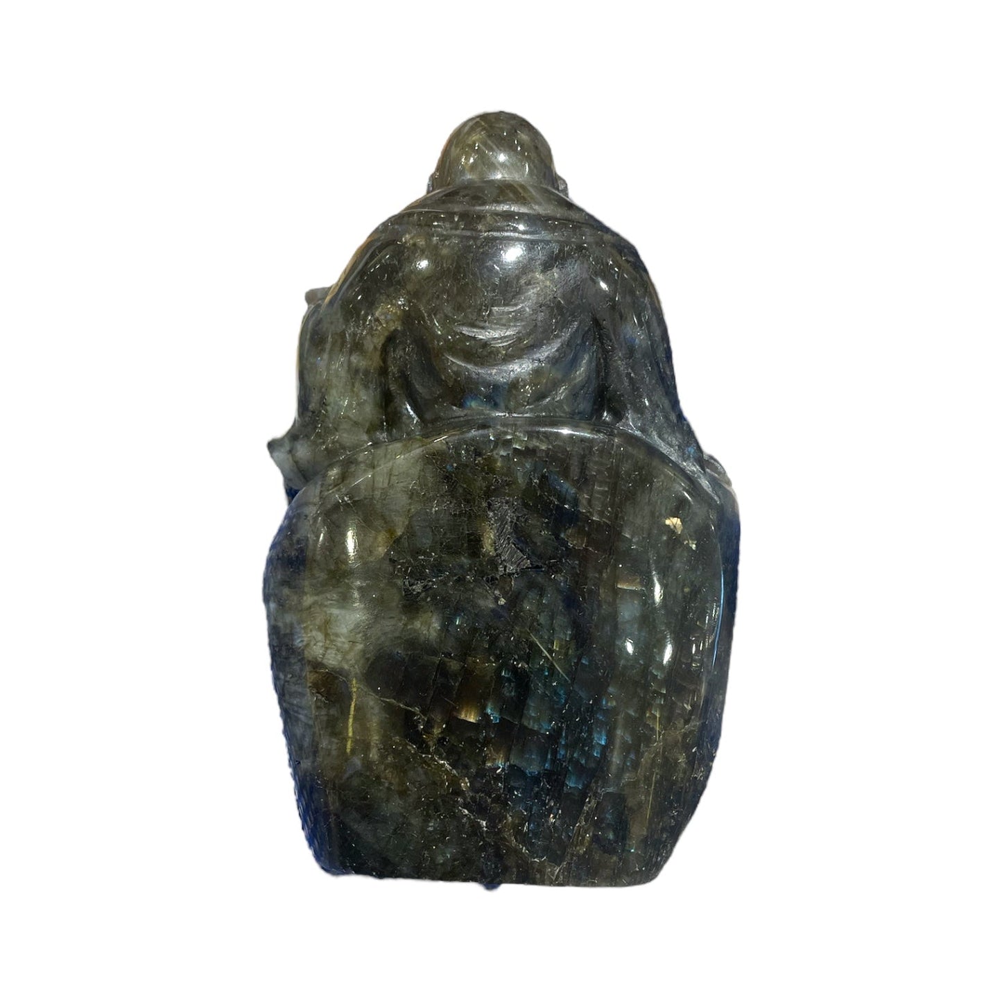 Figurine Bouddha en Labradorite pièce unique 11x7x3cm numéro B3