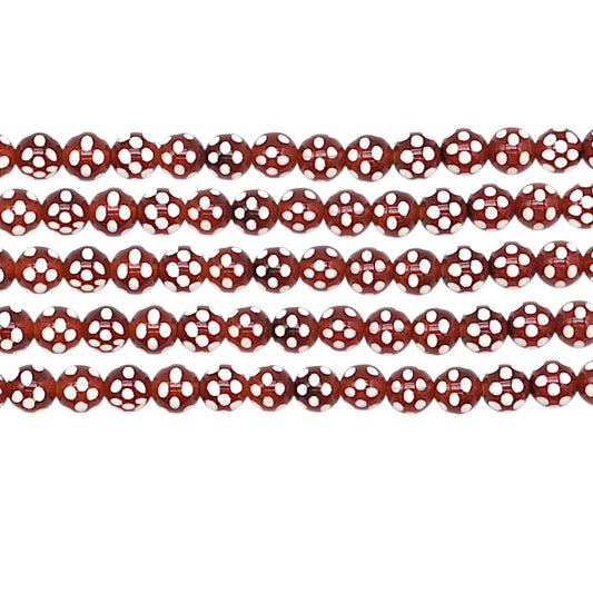 Fil de perle Agate du Tibet #73 - Foliesbijoux