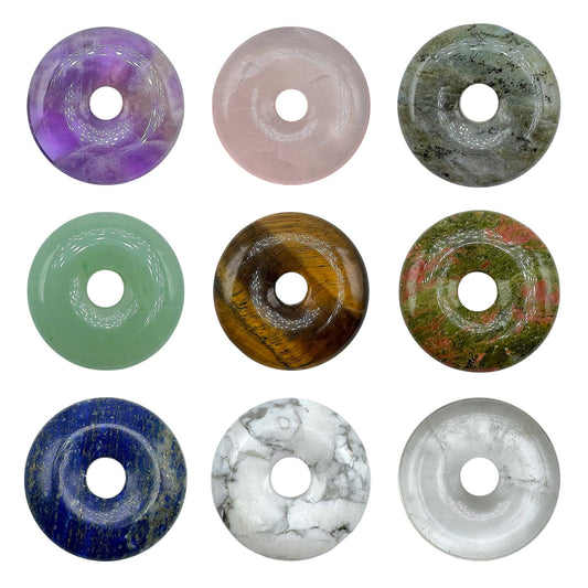 Donut en pierre naturelle (35 pierres différentes) - Foliesbijoux