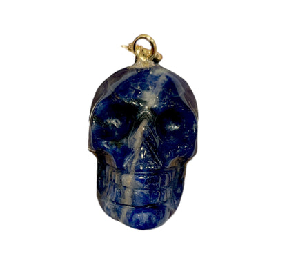 Pendentif crâne en sodalite