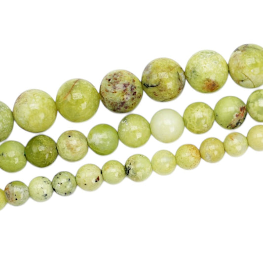 Fil de perle Opale verte de Madagascar A+