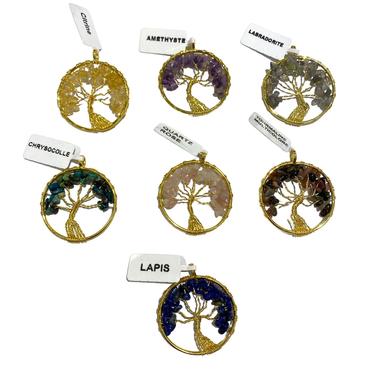 Pendentif arbre de vie doré