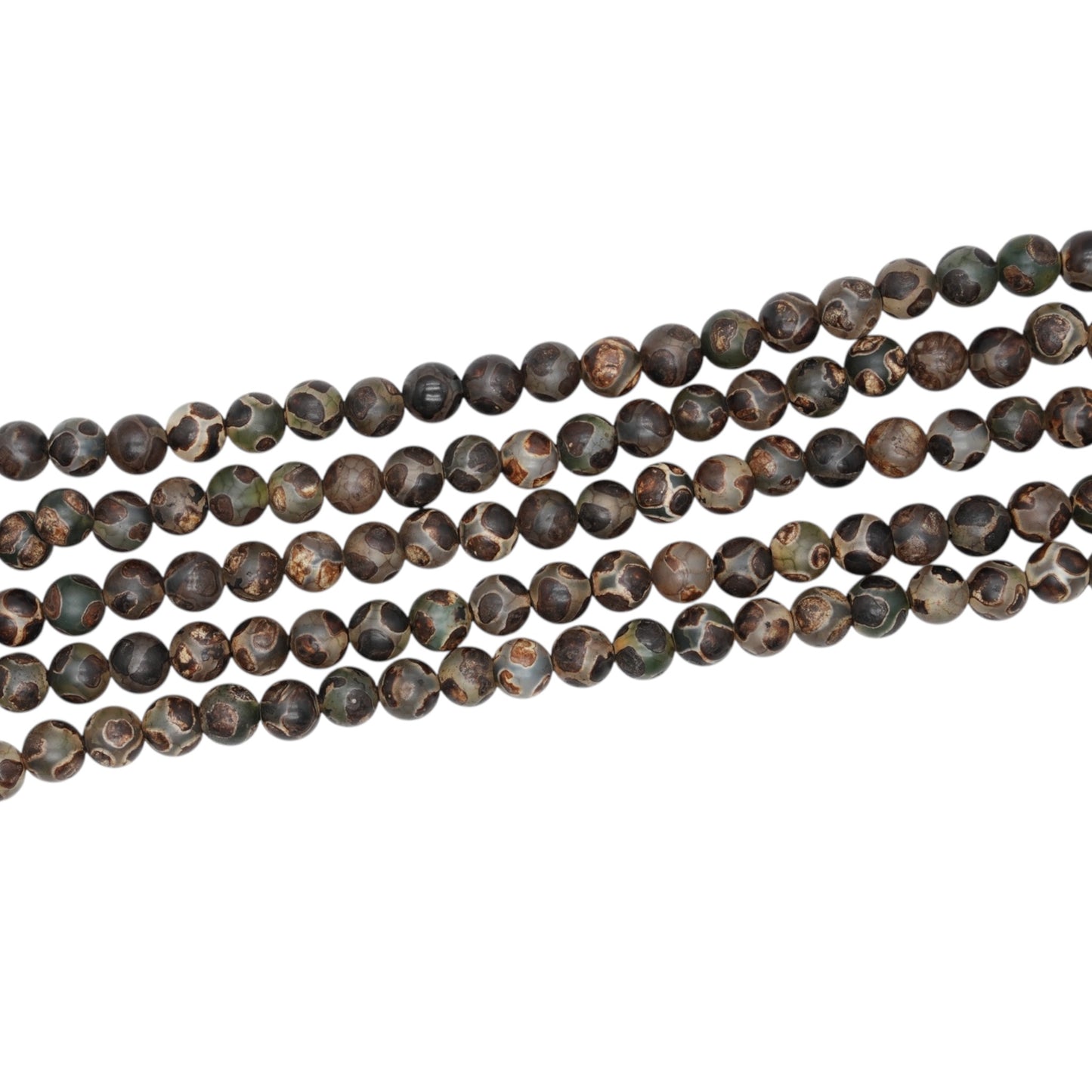 Fil de perle Agate du Tibet 6 mm #85