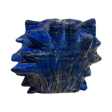 Load image into Gallery viewer, Tete de Loup en Lapis-lazuli pièce unique 12x7x7cm numéro TL1

