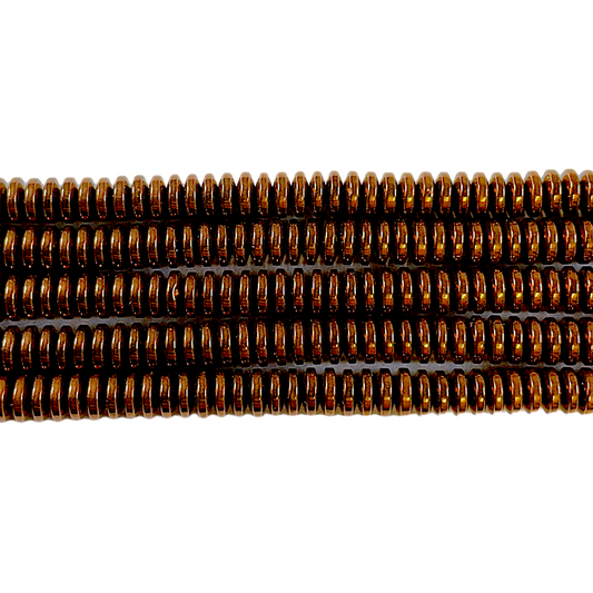 Fil de perle Hématite electroplaqué bronze HEB-7