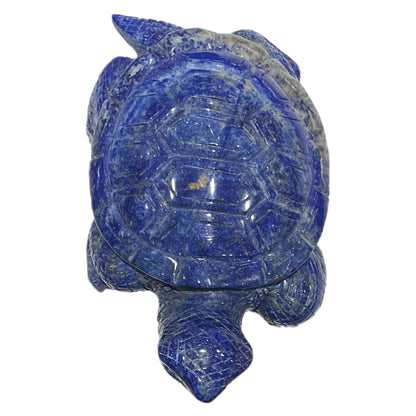 Figurine Tortue en Lapis-lazuli pièce unique numéro TL1