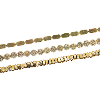 Fil de perle Hématite electroplaquée doré/bronze