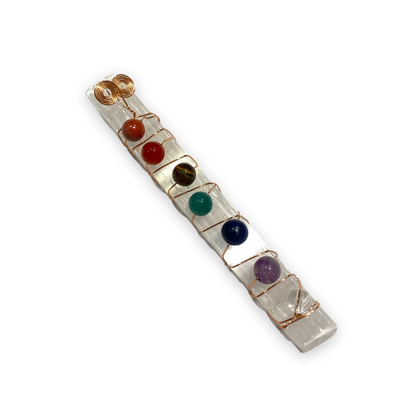 Baguette en Sélénite 7 Chakras - Foliesbijoux