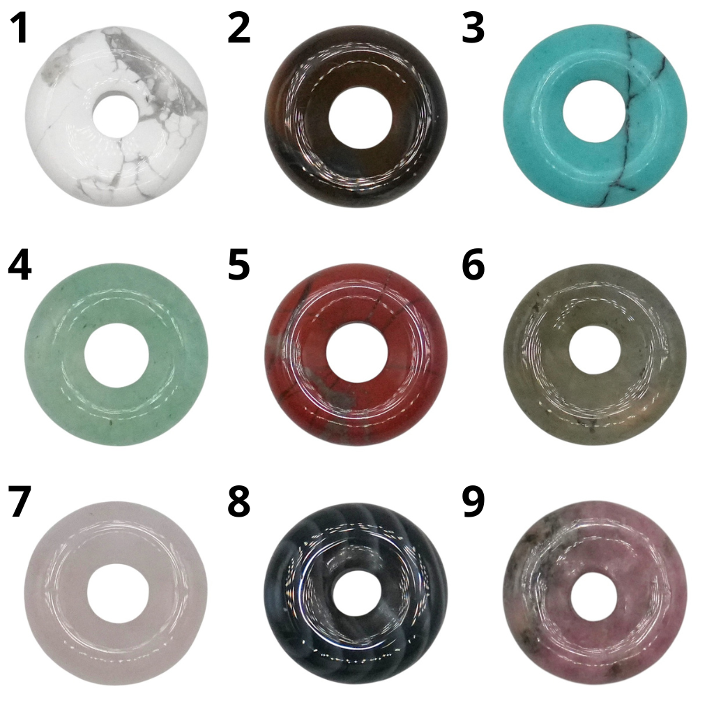 Lot de 10 donuts (17 pierres & deux tailles disponible) - Foliesbijoux
