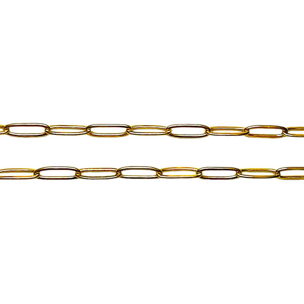 10 chaînes en acier doré inoxydable (16Petit)D