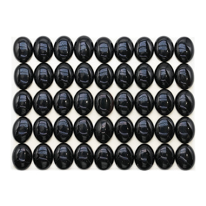 Lot de 45 pendentif Cabochon ovale Obsidienne noire AAA 13x18 mm