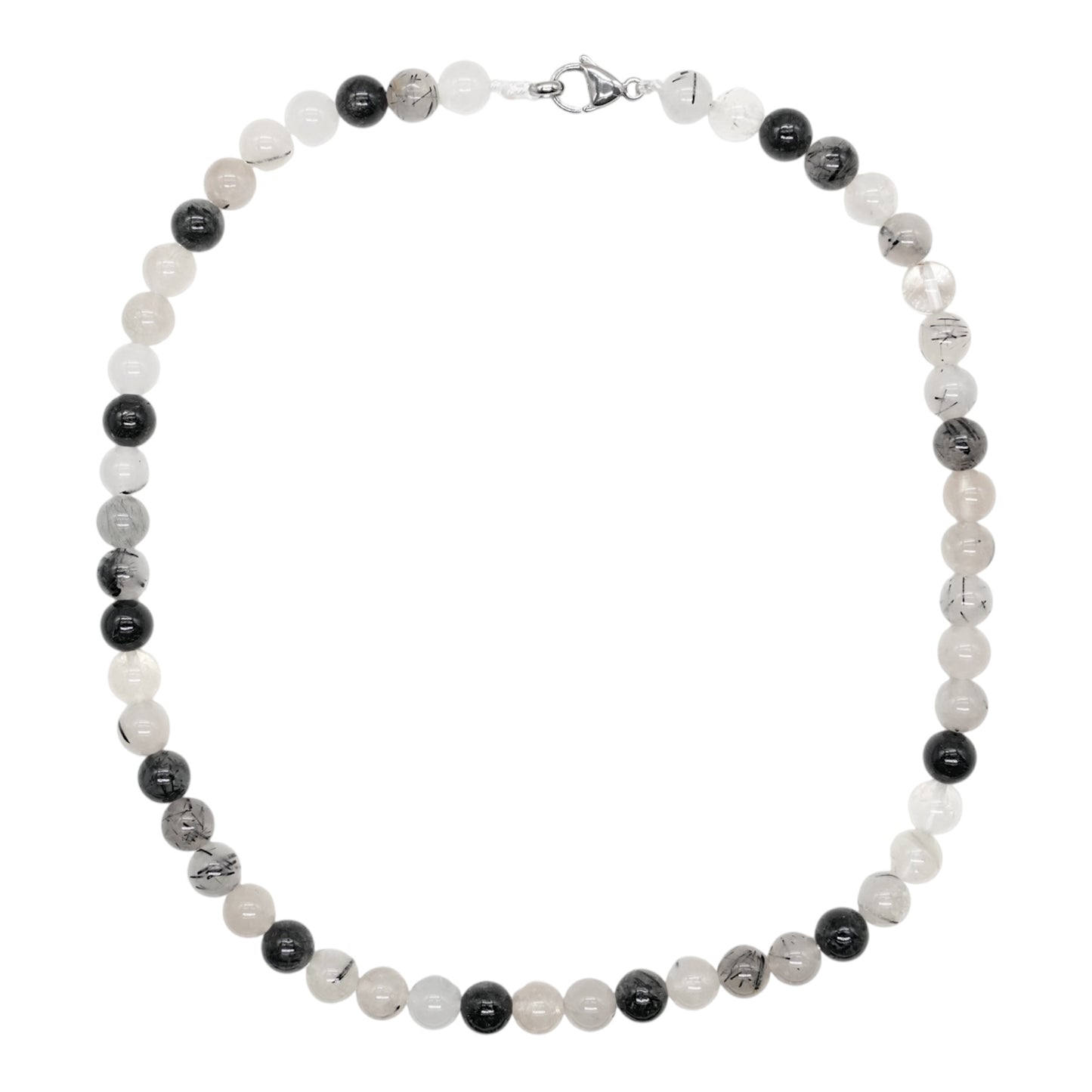 Collier boule Quartz tourmaline