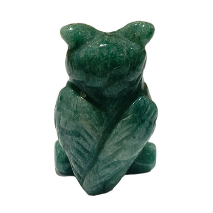 Figurine Hibou en Aventurine verte