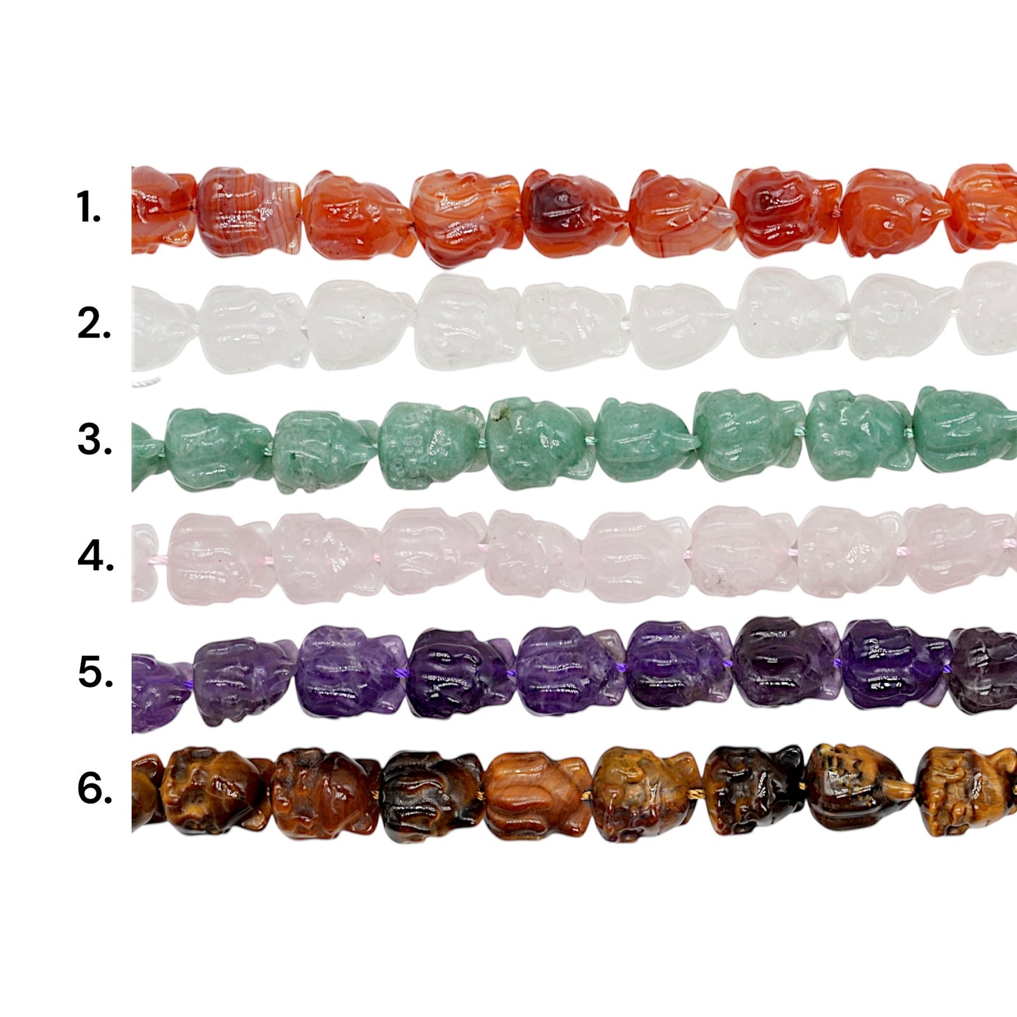 Fil de perle forme Renard Kitsuné à 9 queues 10 mm référence 64 (6 pierres disponible) (Symbole de prospérité & protection négative)