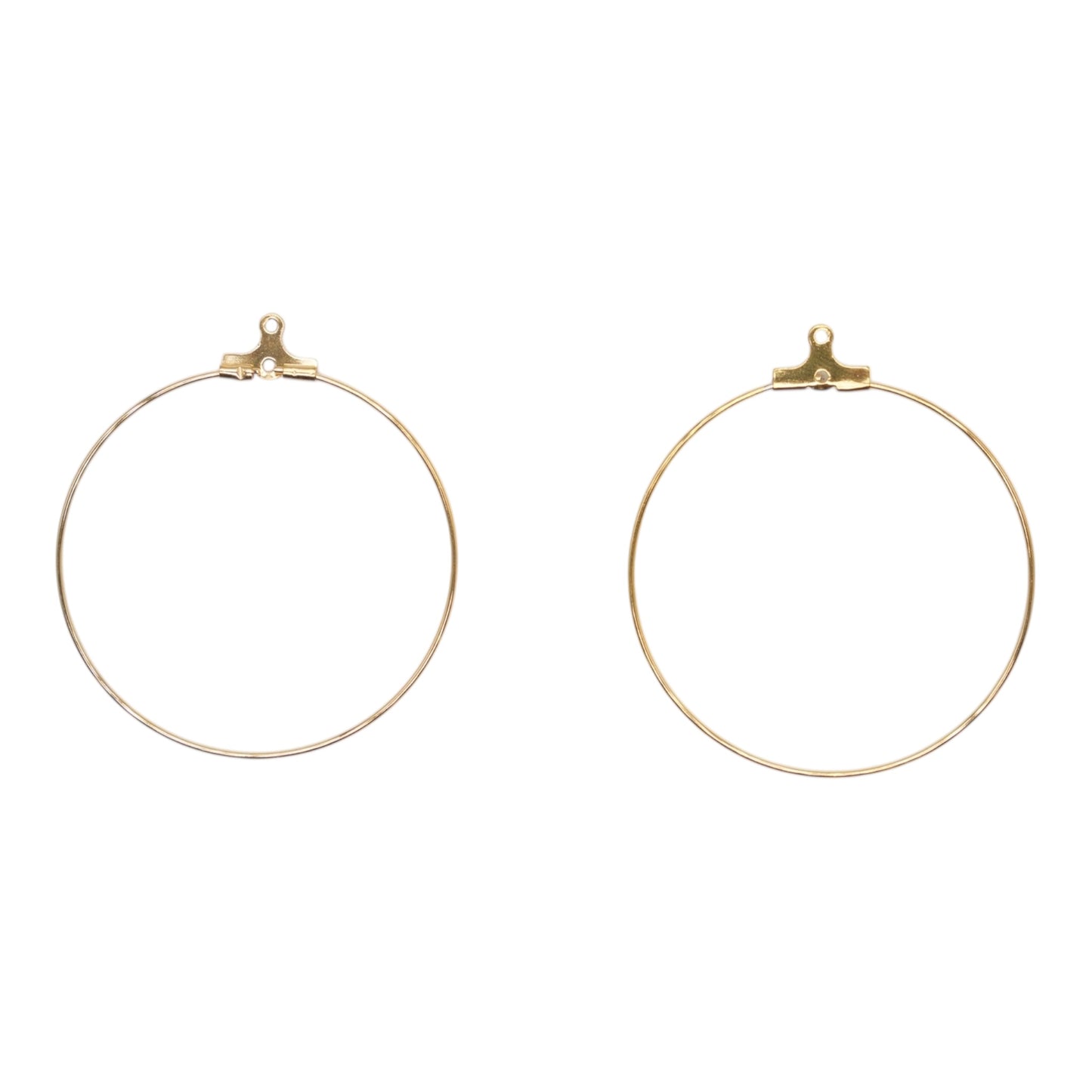 10 paires de supports de boucle d’oreille à personnalisé en acier inoxydable (3 tailles disponible) (Attache acier vendus séparément) dorée