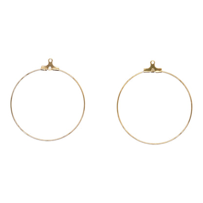 10 paires de supports de boucle d’oreille à personnalisé en acier inoxydable (3 tailles disponible) (Attache acier vendus séparément) dorée