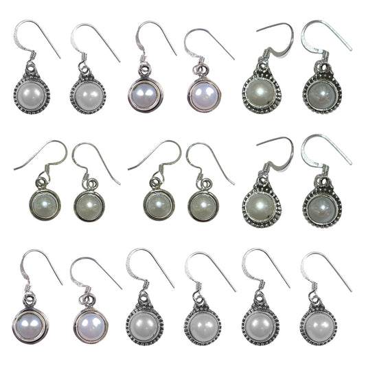 Boucle d'oreille en Argent 925 et perle de rivière modèle aléatoire - Foliesbijoux